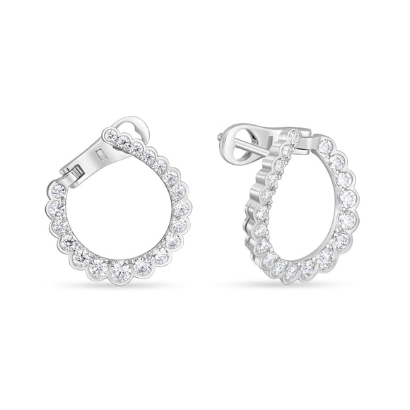 QA3420(OHHF147_00) Aerial Regal Diamond Hoops Small