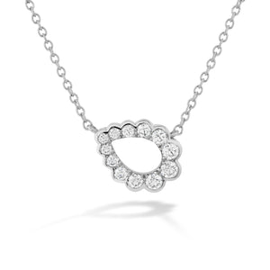UU711 (ONHF112_00) Aerial Regal Scroll Teardrop Necklace