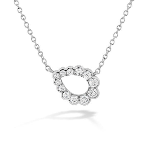 UU711 (ONHF112_00) Aerial Regal Scroll Teardrop Necklace