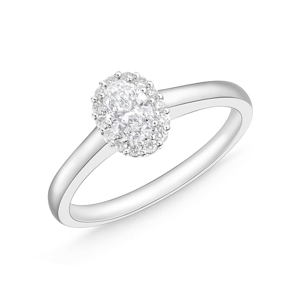 QRBM*06_00 Blossom Diamond Engagement Semi-Mount Ring
