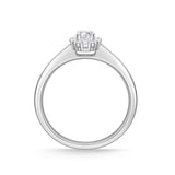 QRBM*06_00 Blossom Diamond Engagement Semi-Mount Ring