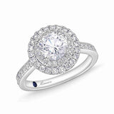 QRHA*08_00 Halo Diamond Engagement Semi-Mount Ring