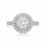 QRHA*08_00 Halo Diamond Engagement Semi-Mount Ring