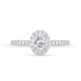 QRHA*25_00 Halo Diamond Engagement Semi-Mount Ring