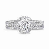 QRHA*01_00 Halo Diamond Engagement Semi-Mount Ring