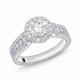 QRHA*01_00 Halo Diamond Engagement Semi-Mount Ring