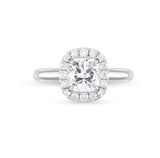 QRHA*24_00 Halo Diamond Engagement Semi-Mount Ring