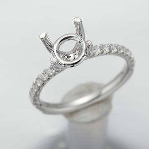 QROD*02_00 Odessa Diamond Engagement Semi-Mount Ring