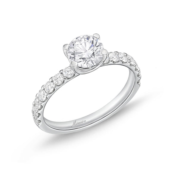 QROD*83_00 Odessa Diamond Engagement Semi-Mount Ring