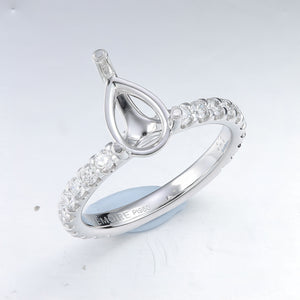 QROD*75_00 Odessa Diamond Engagement Semi-Mount Ring