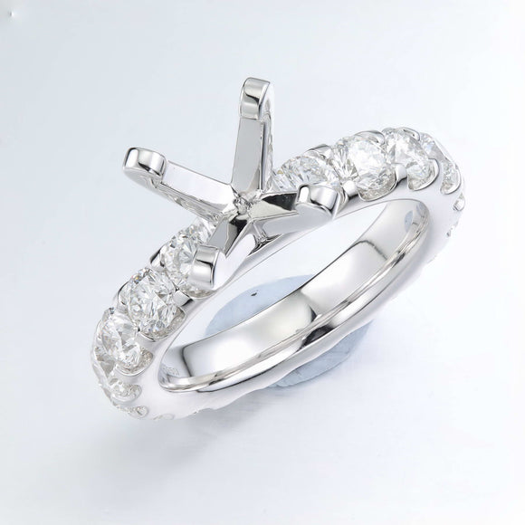 QROD*34_00 Odessa Diamond Engagement Semi-Mount Ring
