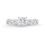 QRPP*05_00 Precious Prong Diamond Engagement Semi-Mount Ring