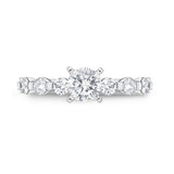 QRPP*09_00 Precious Prong Diamond Engagement Semi-Mount Ring