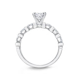 QRPP*10_00 Precious Prong Diamond Engagement Semi-Mount Ring