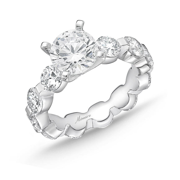 QRPP*22_00 Precious Prong Diamond Engagement Semi-Mount Ring