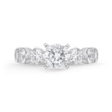 QRPP*22_00 Precious Prong Diamond Engagement Semi-Mount Ring