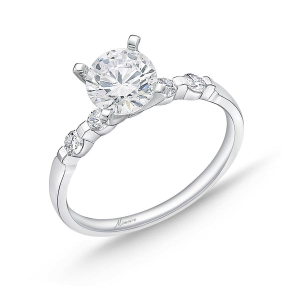QRPP*23_00 Precious Prong Diamond Engagement Semi-Mount Ring