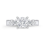 QRPT*11_00 Petite Prong Diamond Engagement Semi-Mount Ring
