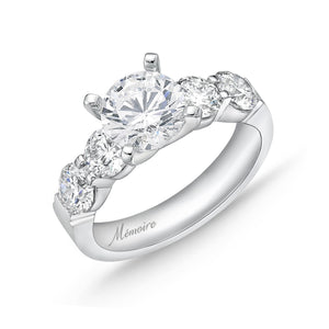 QRPT*13_00 Petite Prong Diamond Engagement Semi-Mount Ring