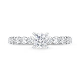 QRPT*33_00 Petite Prong Diamond Engagement Semi-Mount Ring