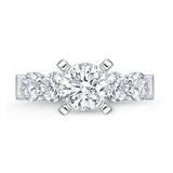 QRPT*42_00 Petite Prong Diamond Engagement Semi-Mount Ring