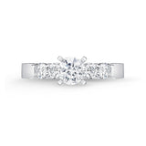 QRPT*53_00 Petite Prong Diamond Engagement Semi-Mount Ring