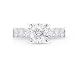 QRPT*87_00 Petite Prong Diamond Engagement Semi-Mount Ring