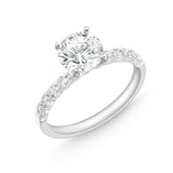 QRPT*93_00 Petite Prong Diamond Engagement Semi-Mount Ring