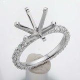 QRPT*95_00 Petite Prong Diamond Engagement Semi-Mount Ring