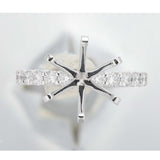 QRPT*95_00 Petite Prong Diamond Engagement Semi-Mount Ring