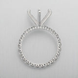 QRPT*95_00 Petite Prong Diamond Engagement Semi-Mount Ring