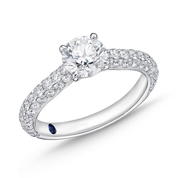 QRPV*03_00 Pave Diamond Engagement Semi-Mount Ring