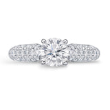 QRPV*05_00 Pave Diamond Engagement Semi-Mount Ring