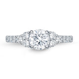 QRSF*06_00 Side Stone Fantasy Diamond Engagement Semi-Mount Ring