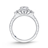 QRSF*06_00 Side Stone Fantasy Diamond Engagement Semi-Mount Ring