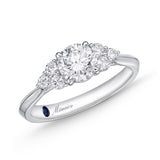 QRSF*07_00 Side Stone Fantasy Diamond Engagement Semi-Mount Ring