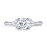 QRSF*07_00 Side Stone Fantasy Diamond Engagement Semi-Mount Ring