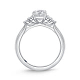 QRSF*07_00 Side Stone Fantasy Diamond Engagement Semi-Mount Ring