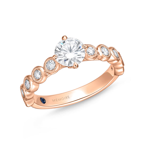 QRTU*17_00 Toujours Diamond Engagement Semi-Mount Ring