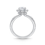 QRVG*51_00 Vintage Diamond Engagement Semi-Mount Ring