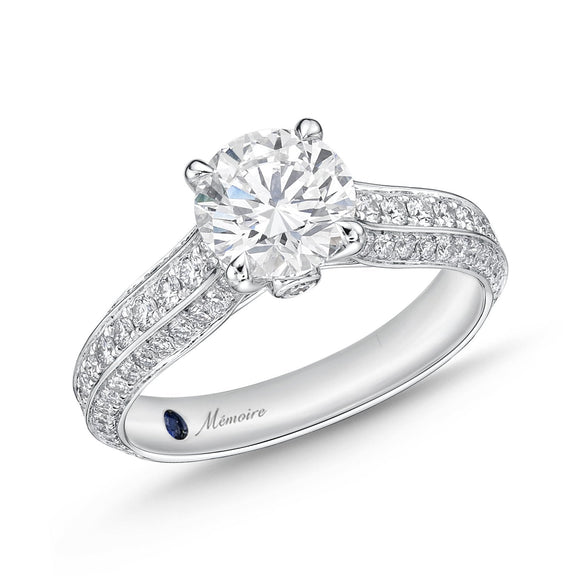 QRVG*02_00 Vintage Diamond Engagement Semi-Mount Ring