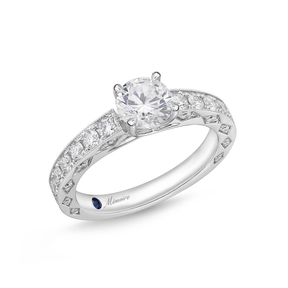 QRVG*07_00 Vintage Diamond Engagement Semi-Mount Ring