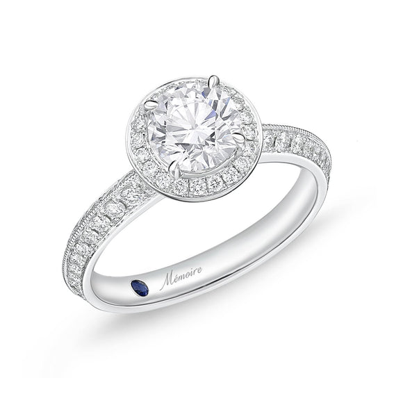 QRVG*10_00 Vintage Diamond Engagement Semi-Mount Ring