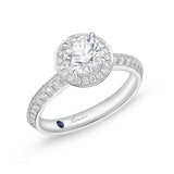QRVG*10_00 Vintage Diamond Engagement Semi-Mount Ring