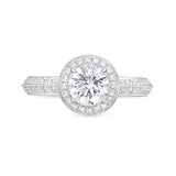 QRVG*10_00 Vintage Diamond Engagement Semi-Mount Ring