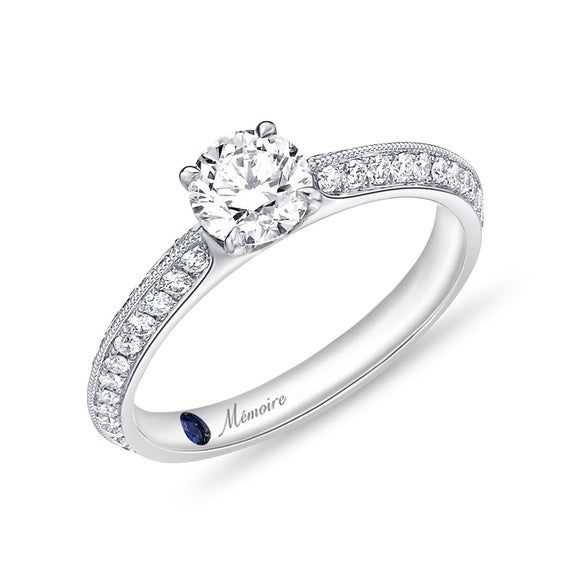 QRVG*13_00 Vintage Diamond Engagement Semi-Mount Ring