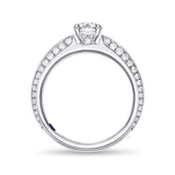 QRVG*11_00 Vintage Diamond Engagement Semi-Mount Ring