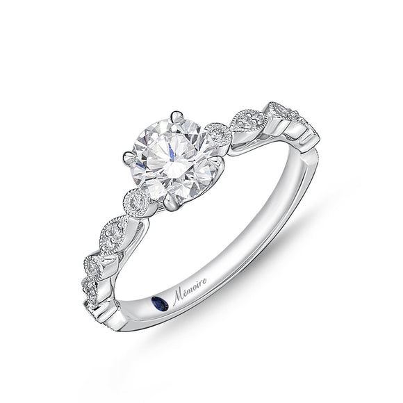 QRVG*15_00 Vintage Diamond Engagement Semi-Mount Ring