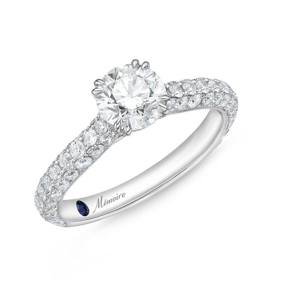 QRVG*16_00 Vintage Diamond Engagement Semi-Mount Ring