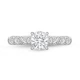 QRVG*17_00 Vintage Diamond Engagement Semi-Mount Ring